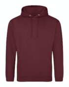sweat à capuche couleur bordeaux fumée personnalisable