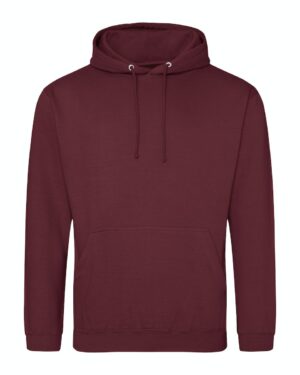 sweat à capuche couleur bordeaux fumée personnalisable