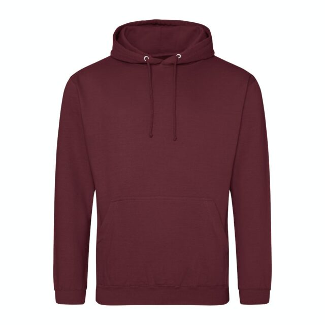 sweat à capuche couleur bordeaux fumée personnalisable