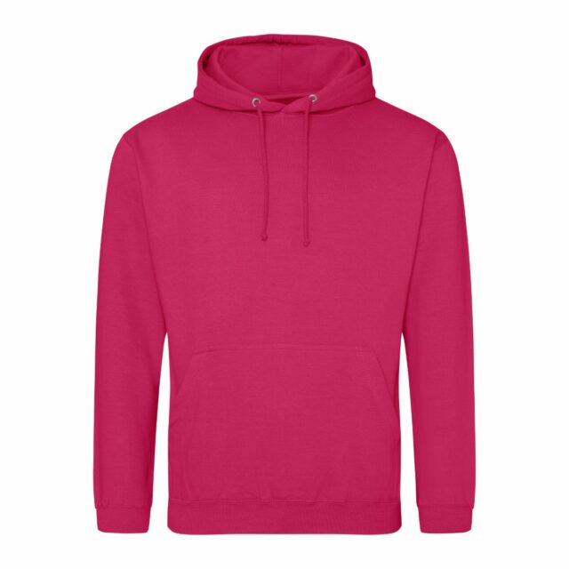 sweat capuche couleur rose vif personnalisable