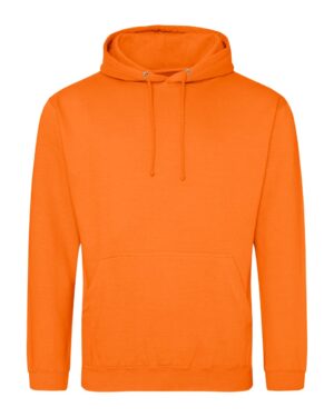 sweat à capuche couleur orange fluo