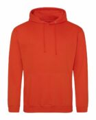 Sweat à capuche orange brûlée personnalisable