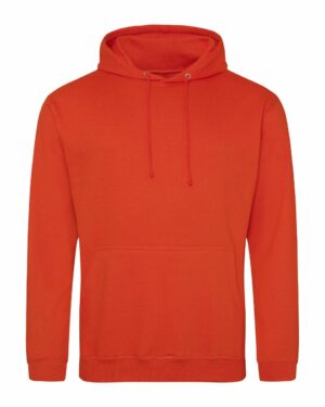 Sweat à capuche orange brûlée personnalisable