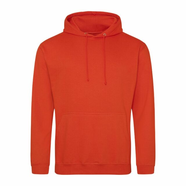 Sweat à capuche orange brûlée personnalisable