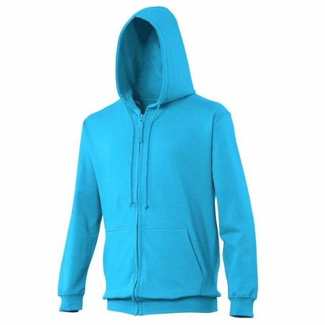 sweat à capuche couleur bleu hawai