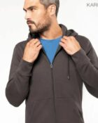 sweat éco responsable zippé homme rouge