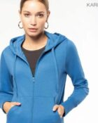 sweat éco responsable zippé femme rouge