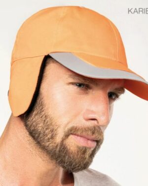 Casquette hiver fluorescente