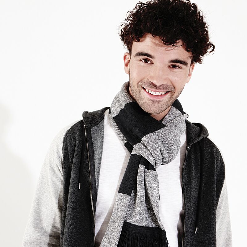 BEECHFIELD BC479 écharpe gris noir