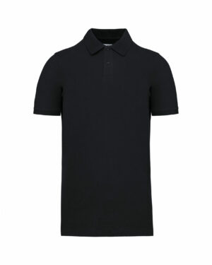 polo piqué homme manche courte noir