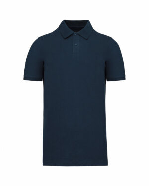 polo piqué homme manche courte navy bleu