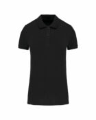 polo piqué femme manche courte noir