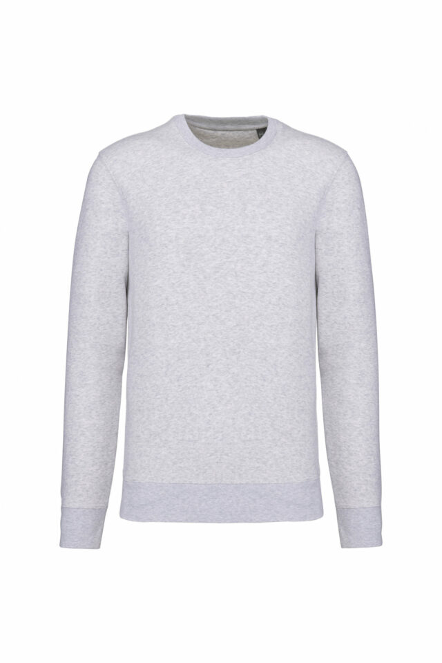 sweat col rond éco responsable gris cendré