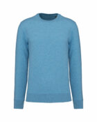 sweat col rond éco responsable bleu ciel