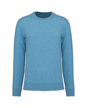 sweat col rond éco responsable bleu ciel