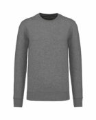 sweat col rond éco responsable gris chiné