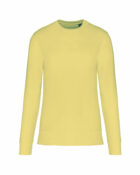 sweat col rond éco responsable jaune citron