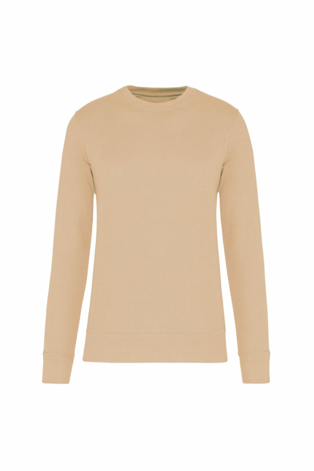 sweat col rond éco responsable sable