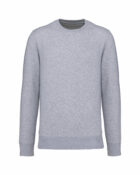 sweat col rond éco responsable gris chiné