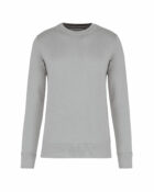 sweat col rond éco responsable gris neigeux