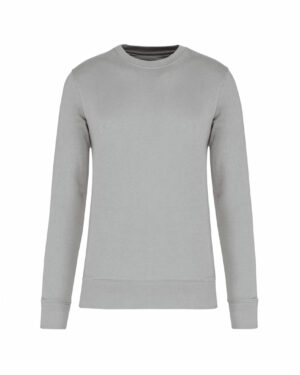 sweat col rond éco responsable gris neigeux
