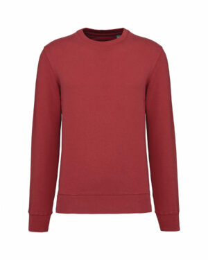 sweat col rond éco responsable rouge