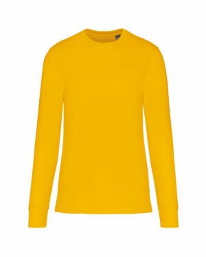 sweat col rond éco responsable jaune