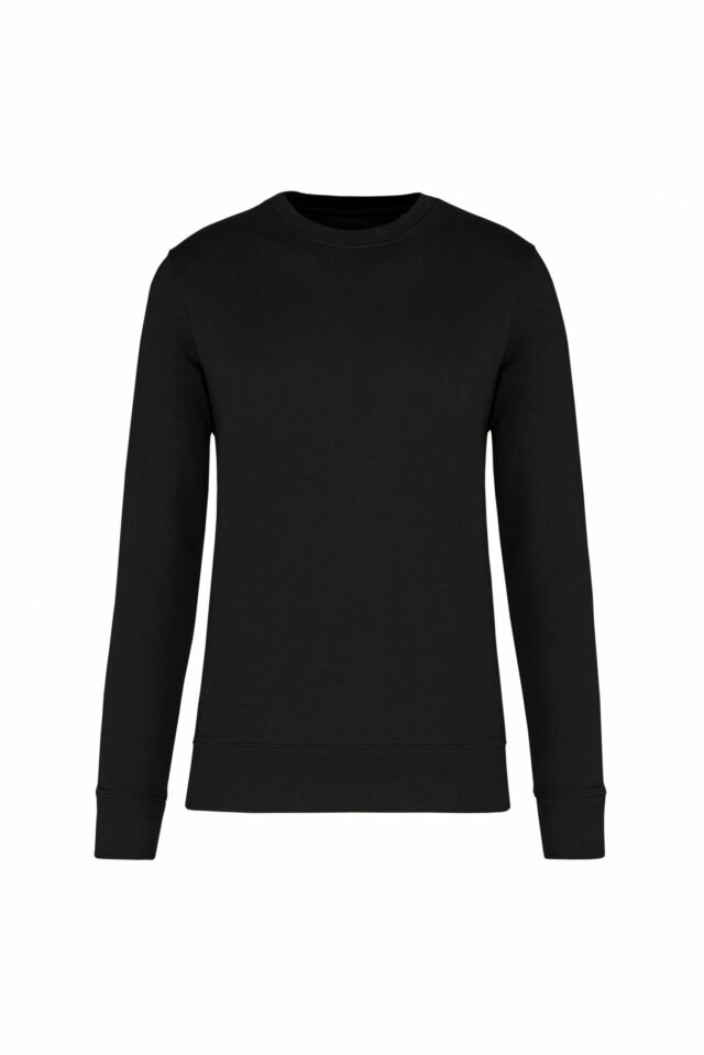 sweat col rond éco responsable enfant noir