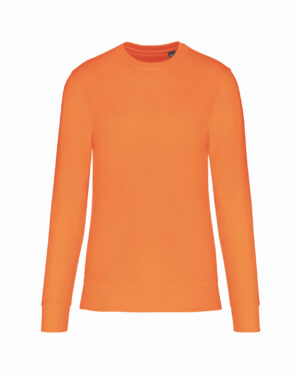 sweat col rond éco responsable enfant orange clair