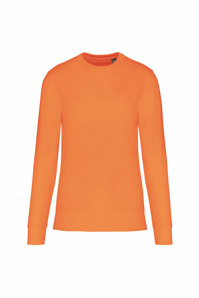 sweat col rond éco responsable enfant orange clair