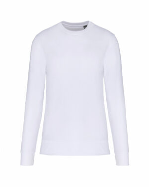 sweat col rond éco responsable enfant blanc