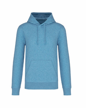 sweat capuche éco responsable homme bleu clair