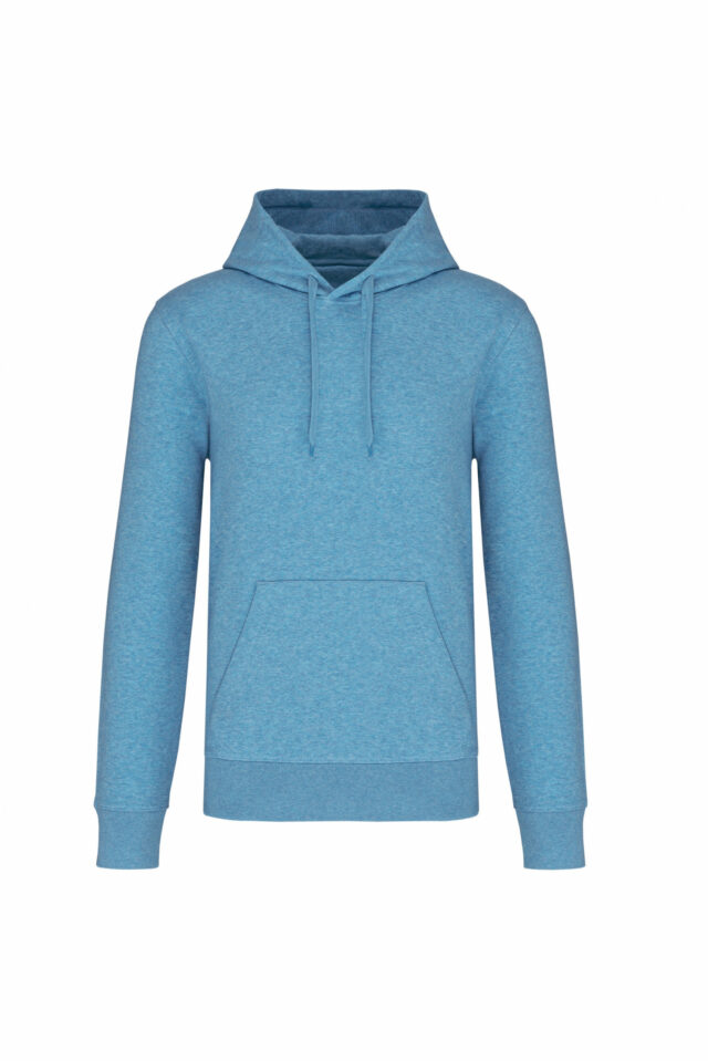 sweat capuche éco responsable homme bleu clair