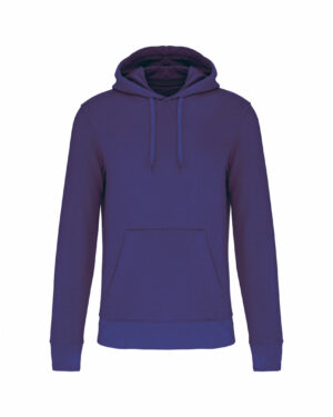 sweat capuche éco responsable homme violet foncé