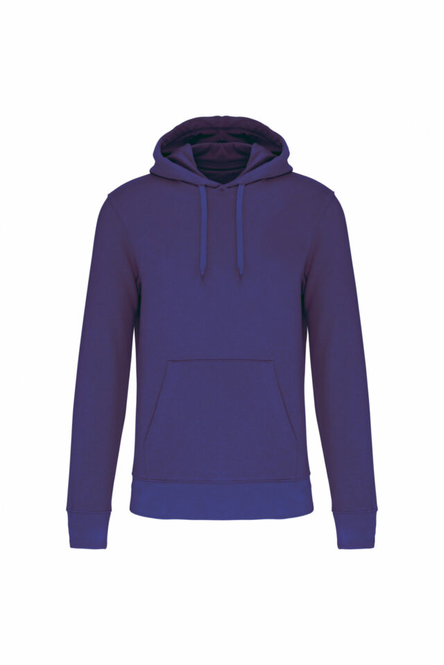 sweat capuche éco responsable homme violet foncé