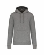 sweat capuche éco responsable homme gris chiné