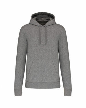 sweat capuche éco responsable homme gris chiné