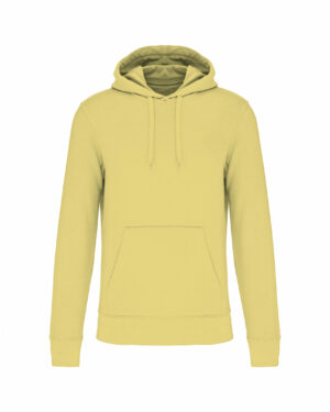 sweat capuche éco responsable homme vert citron