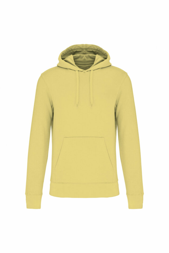 sweat capuche éco responsable homme vert citron