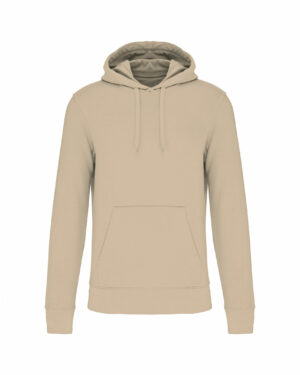 sweat capuche éco responsable beige sable