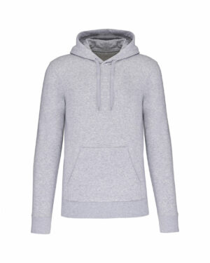 sweat capuche éco responsable homme gris chiné
