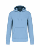 sweat capuche éco responsable homme bleu ciel