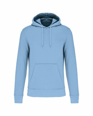 sweat capuche éco responsable homme bleu ciel
