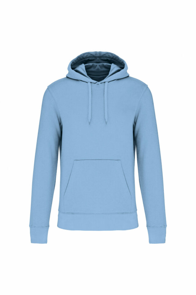 sweat capuche éco responsable homme bleu ciel