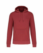 sweat capuche éco responsable homme rouge