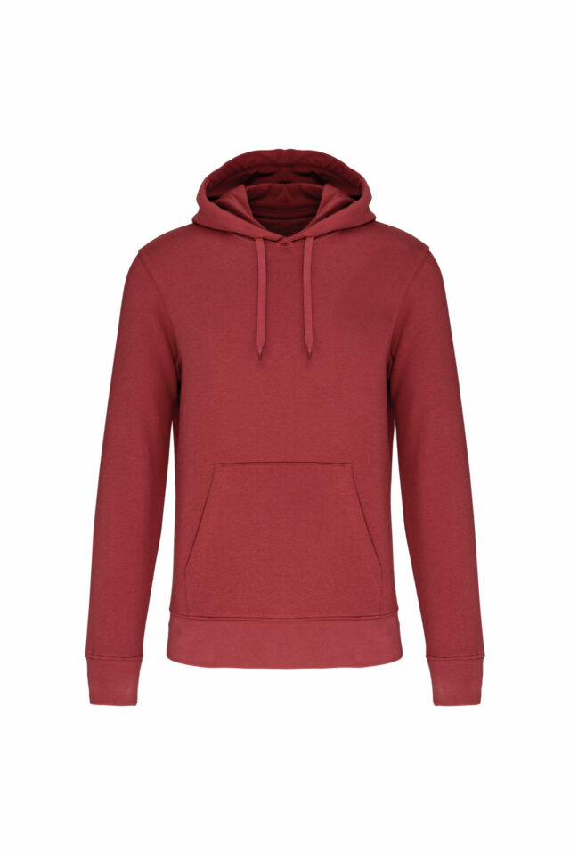 sweat capuche éco responsable homme rouge
