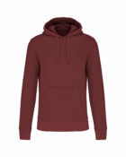 sweat capuche éco responsable homme bordeaux