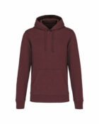 sweat capuche éco responsable homme bordeaux