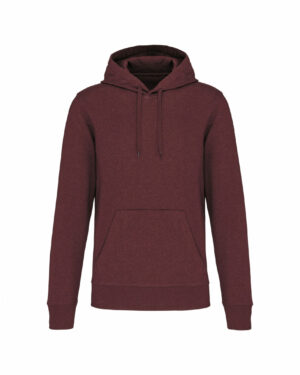 sweat capuche éco responsable homme bordeaux