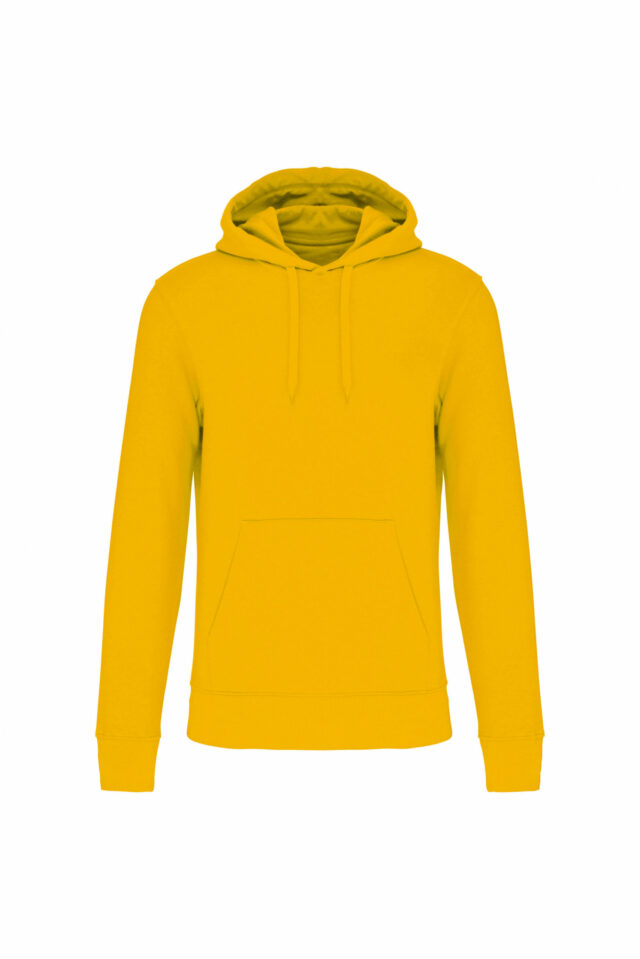 sweat capuche éco responsable homme jaune